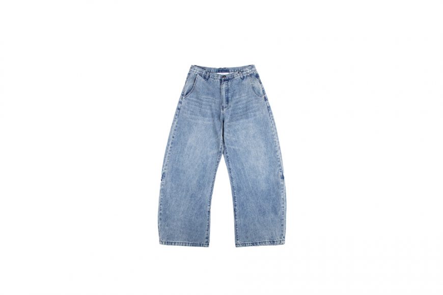 Washed denim scimitar pants (13)