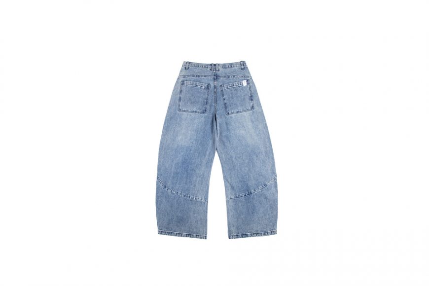 Washed denim scimitar pants (14)