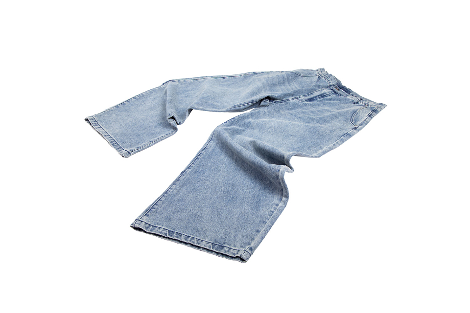 Washed denim scimitar pants (15)