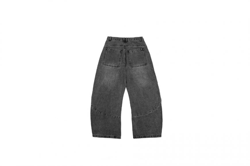 Washed denim scimitar pants (20)