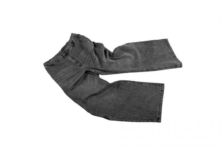 Washed denim scimitar pants (21)