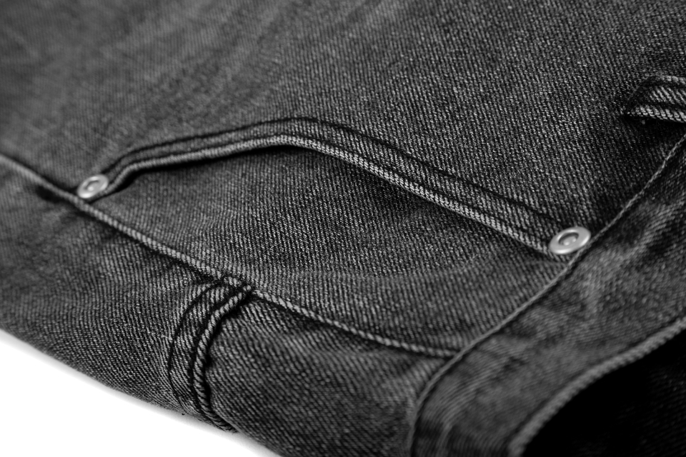 Washed denim scimitar pants (22)
