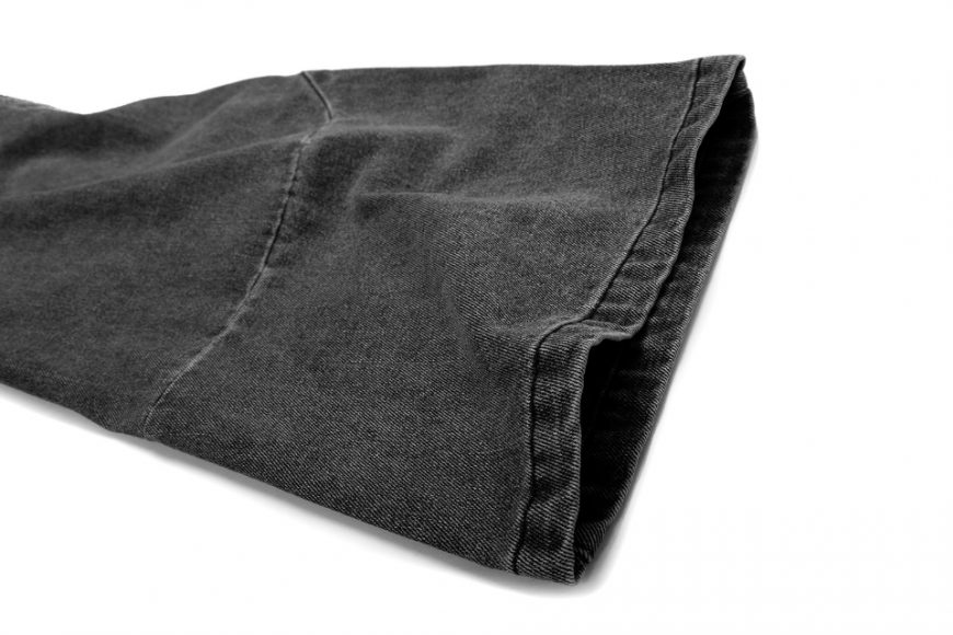 Washed denim scimitar pants (24)