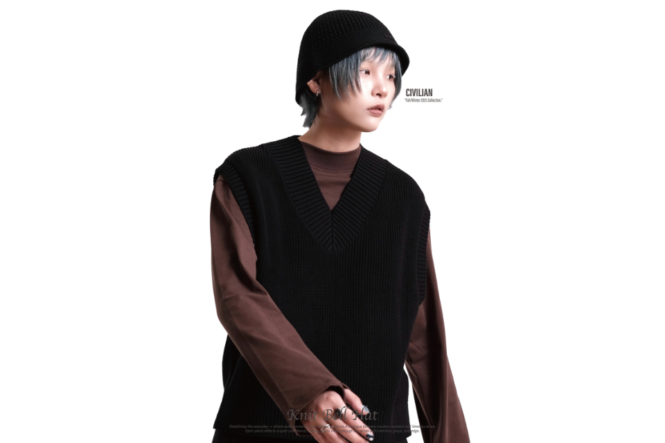 Knit bell hat (2)