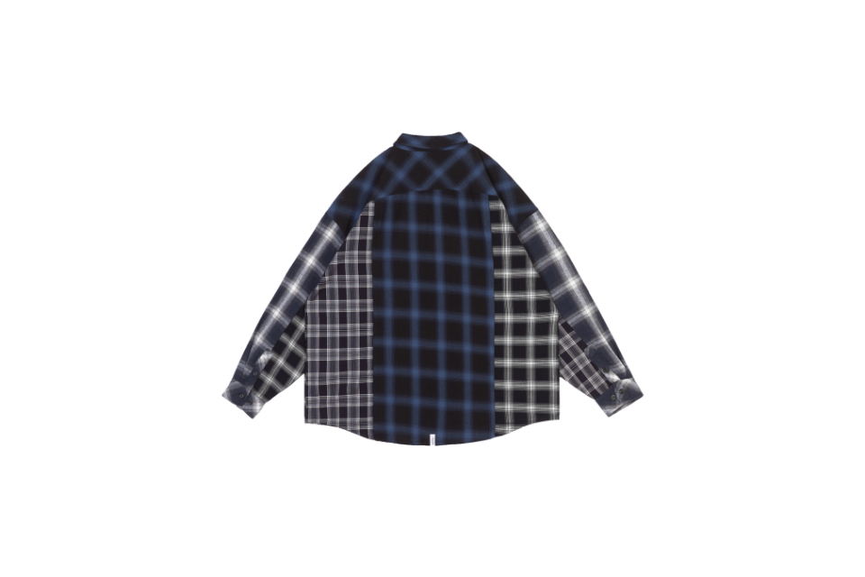 Patchwork PLaid LS Shirt (2)
