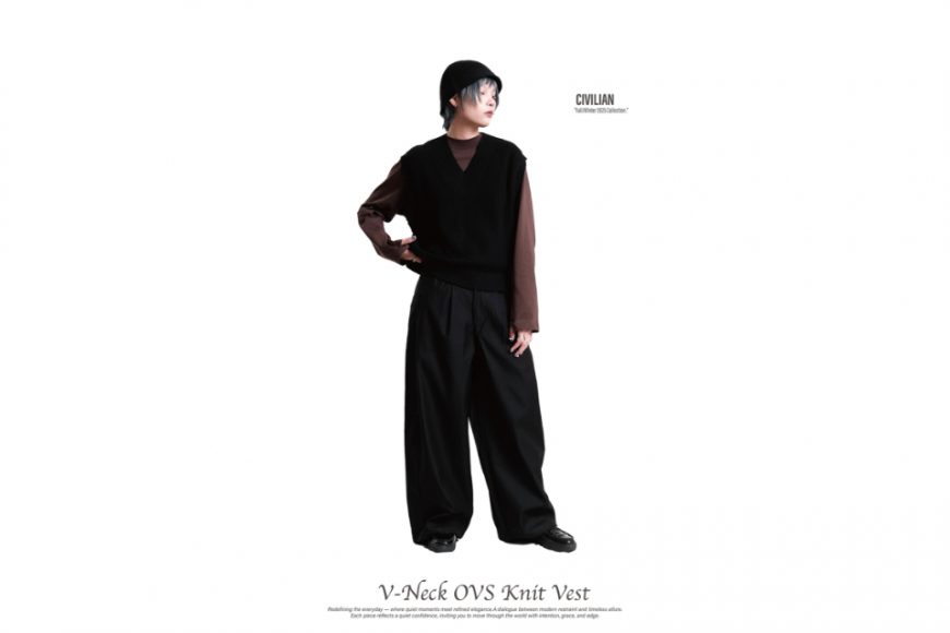 V-neck OVS knit vest (2)