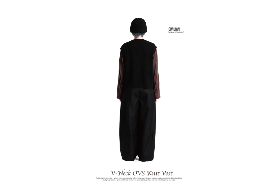 V-neck OVS knit vest (3)