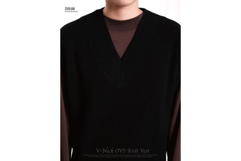 V-neck OVS knit vest (6)