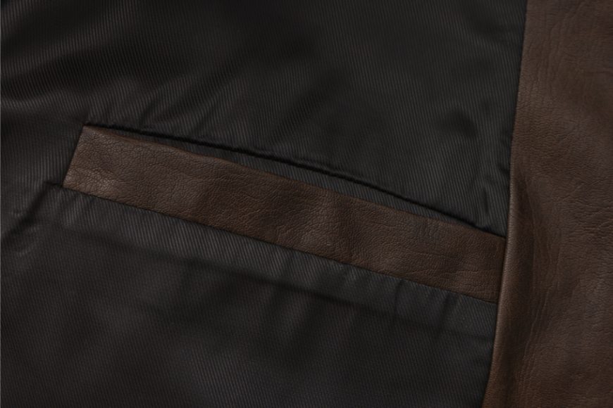 THE PROUDER 25 AW 可拆卸毛領短寬工裝皮夾克 (13)