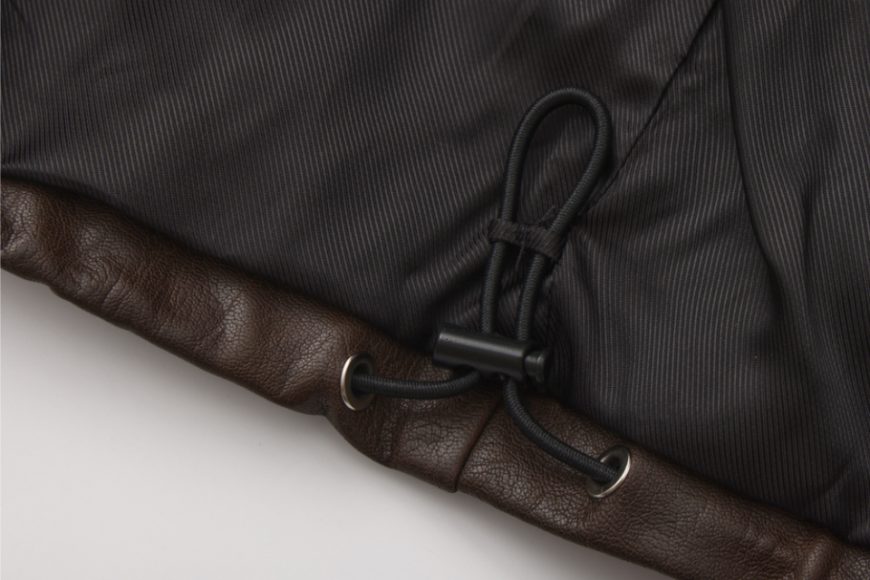 THE PROUDER 25 AW 可拆卸毛領短寬工裝皮夾克 (14)