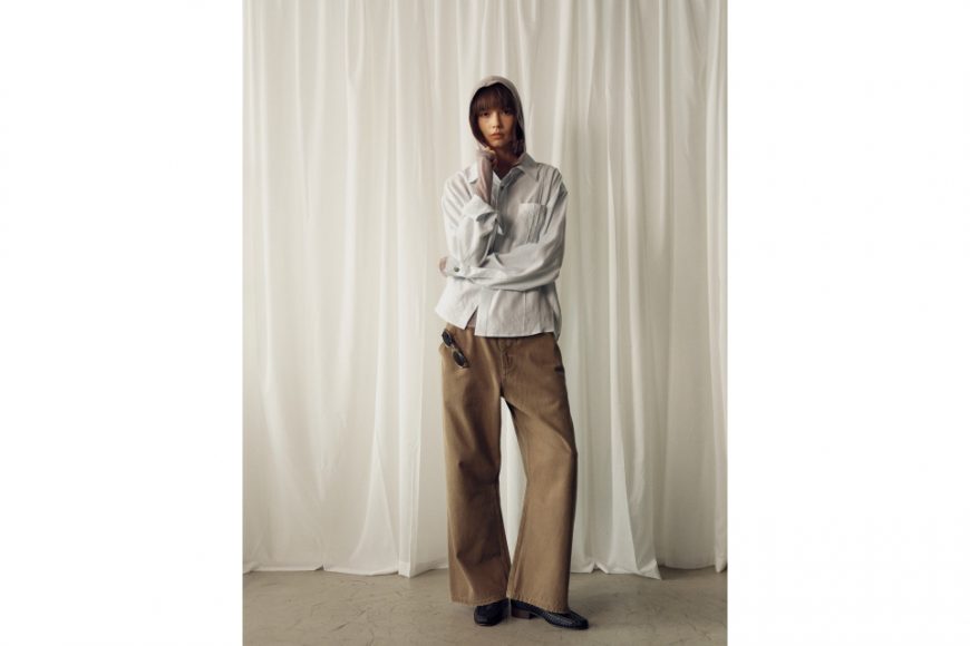 THE PROUDER 25 AW 復古駝色口袋裝飾彎刀牛仔褲 (1)