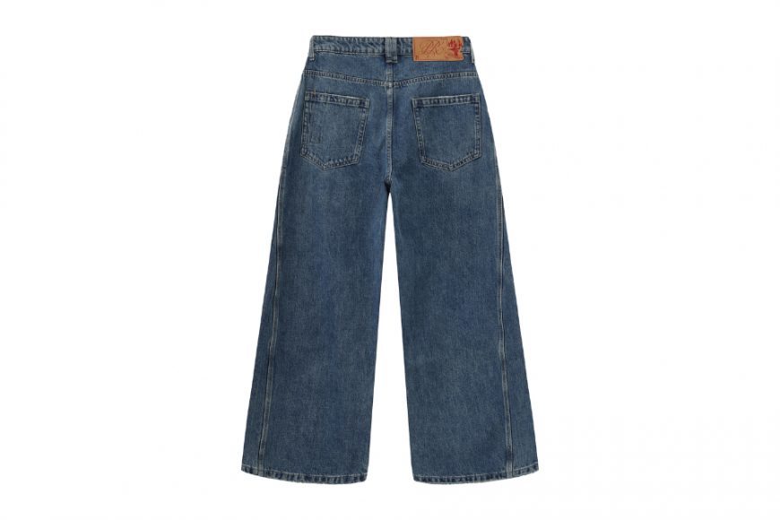 THE PROUDER 25 AW 復古駝色口袋裝飾彎刀牛仔褲 (5)