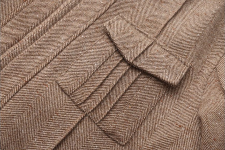 THE PROUDER 25 AW 立領羊毛呢拼皮復古哈靈頓夾克 (10)