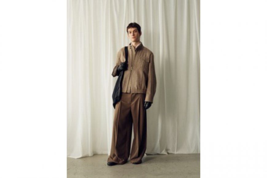 THE PROUDER 25 AW 立領羊毛呢拼皮復古哈靈頓夾克 (2)