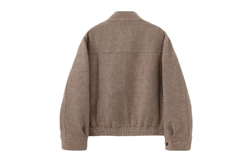 THE PROUDER 25 AW 立領羊毛呢拼皮復古哈靈頓夾克 (6)