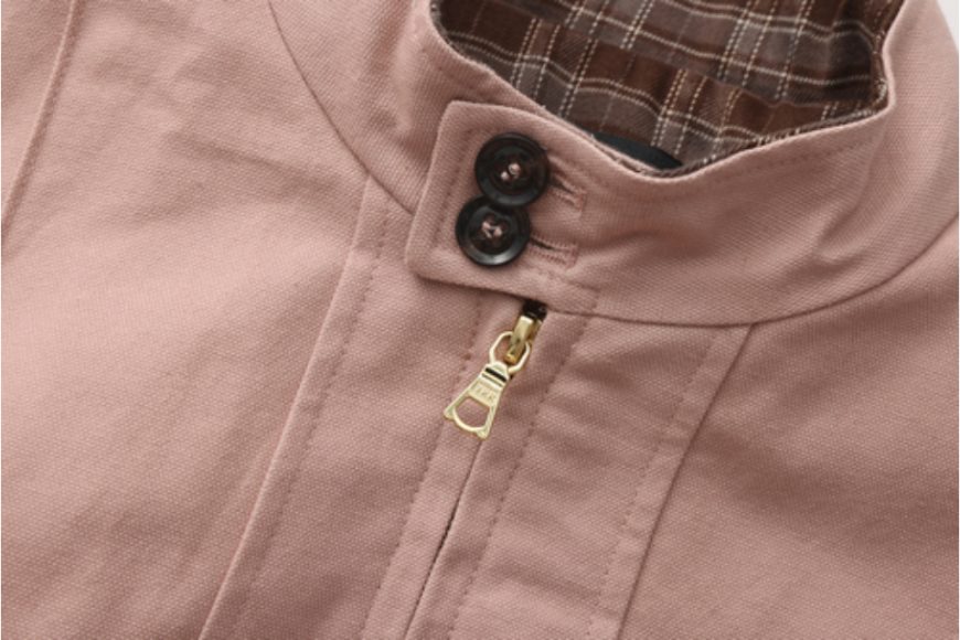 THE PROUDER 25 AW 立領髒粉色夾棉復古哈靈頓夾克 (10)