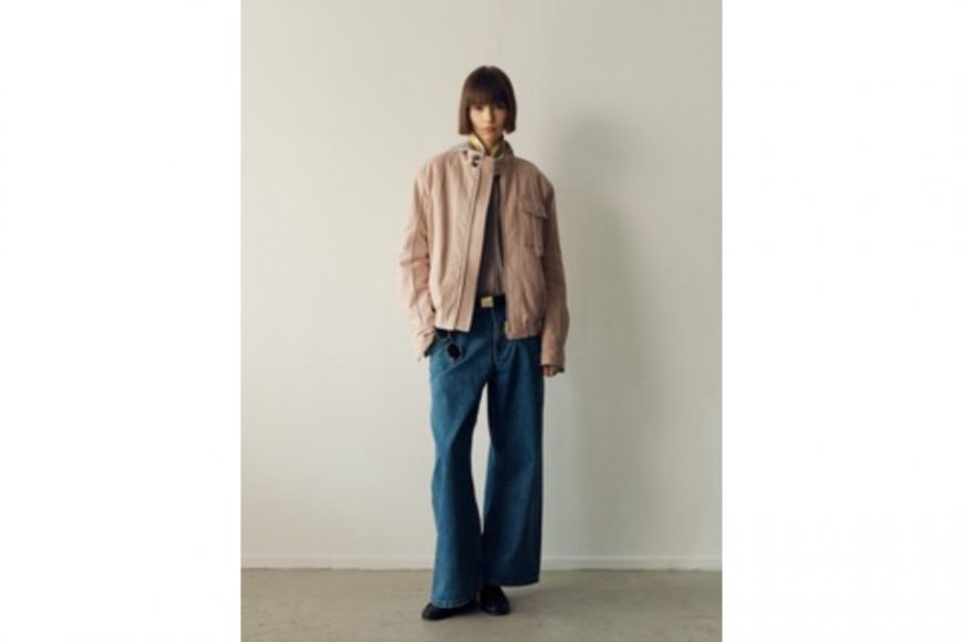 THE PROUDER 25 AW 立領髒粉色夾棉復古哈靈頓夾克 (2)