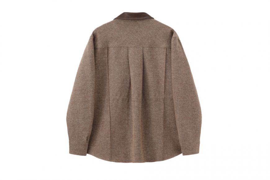 THE PROUDER 25 AW 羊毛呢巴恩風廓形中長款夾克 (0006)