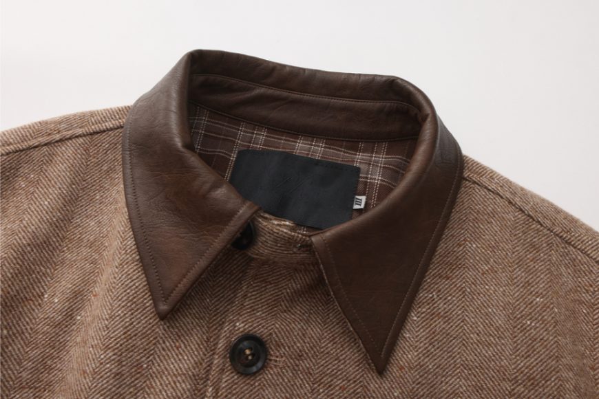 THE PROUDER 25 AW 羊毛呢巴恩風廓形中長款夾克 (006)