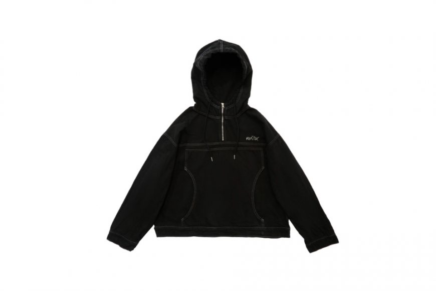 Washed Half-Zipped Hoodie (3)