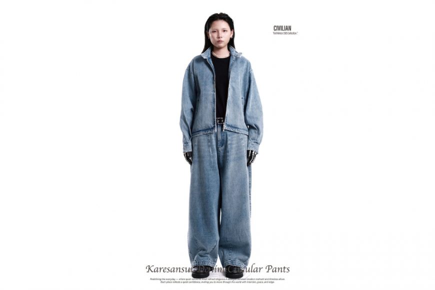 25- Civ. Karesansui denim circular pants (2)