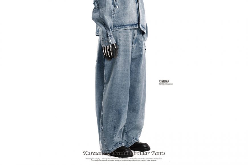 25- Civ. Karesansui denim circular pants (5)