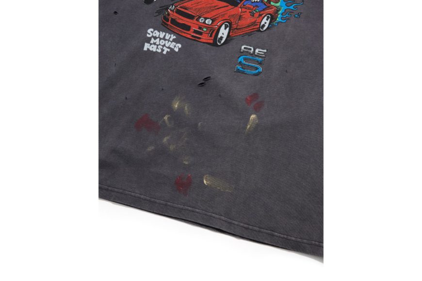 Speeding Skull Vintage-Washed Oversize Tee (4)