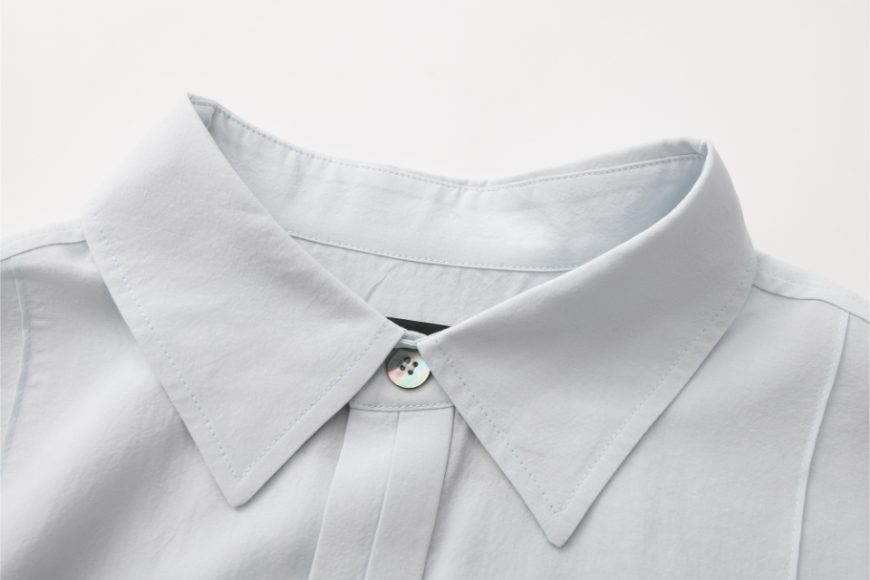 水洗天絲短寬復古藍短寬襯衫 (5)