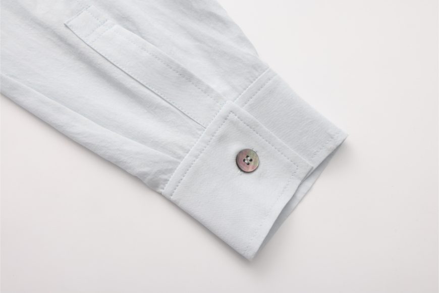 水洗天絲短寬復古藍短寬襯衫 (8)