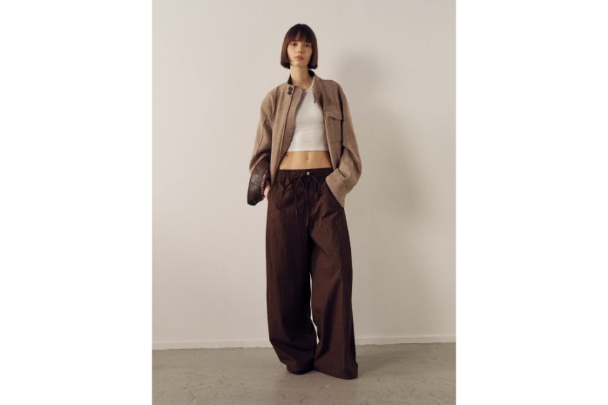 綠棕色格紋棉質休閒褲 (1)