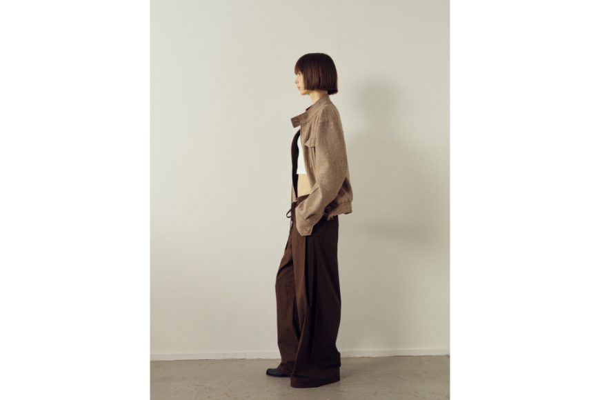 綠棕色格紋棉質休閒褲 (2)