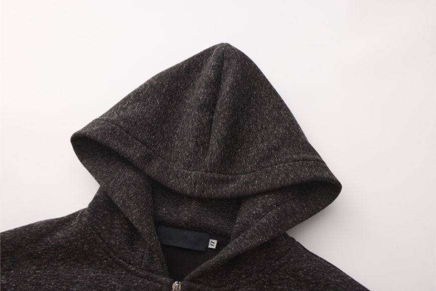 順滑舒適亞麻石墨灰色雙開拉鍊帽衫 (7)