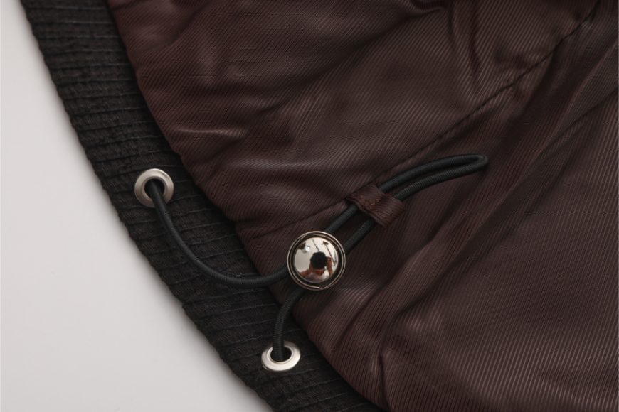 黑色斜紋結構立領夾克 (11)