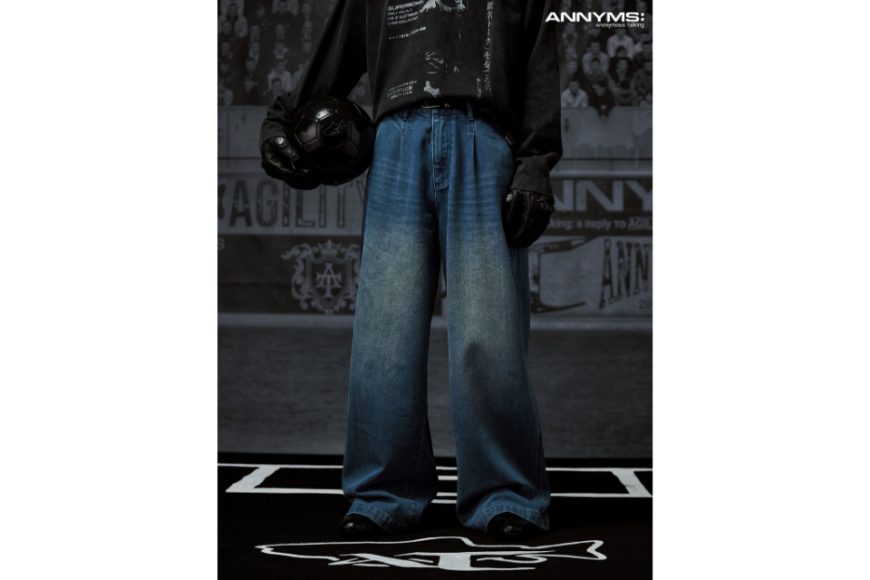 AA-P02 Pleated Denim Pants (1)