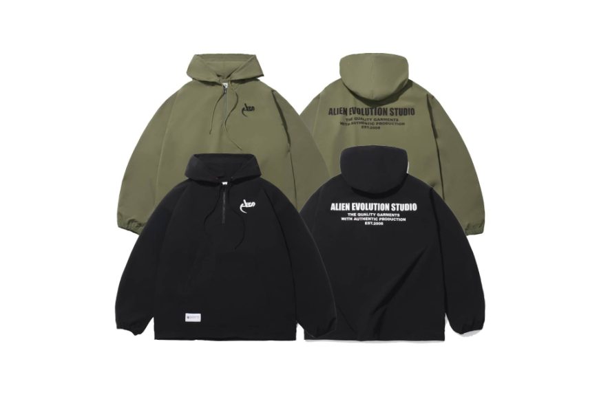 Classic Logo Water-Repellent Nylon Half Zip Hoodie (0)