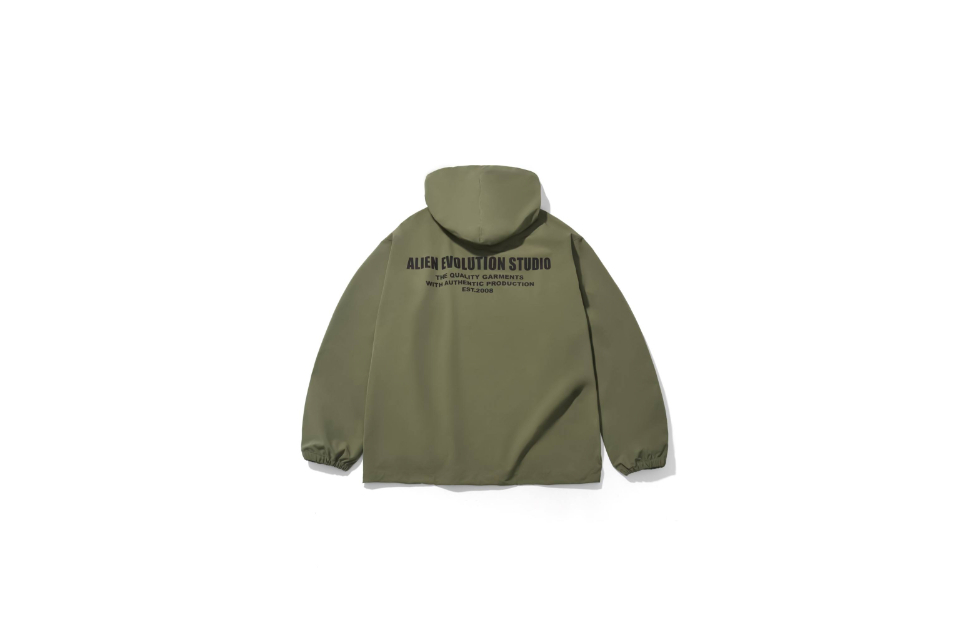 Classic Logo Water-Repellent Nylon Half Zip Hoodie (8)