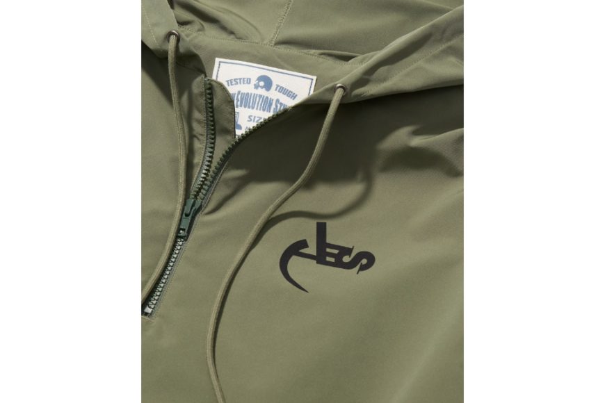 Classic Logo Water-Repellent Nylon Half Zip Hoodie (9)