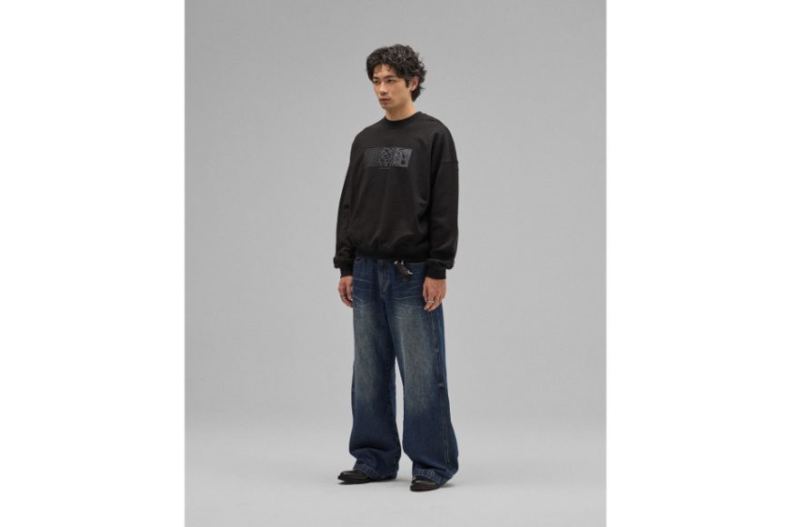 F25-P09 Pleated Denim Pants (1)