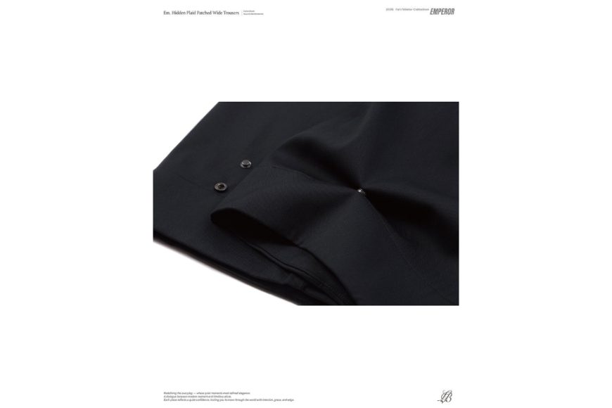 Hidden plaid patched wide trousers (20)