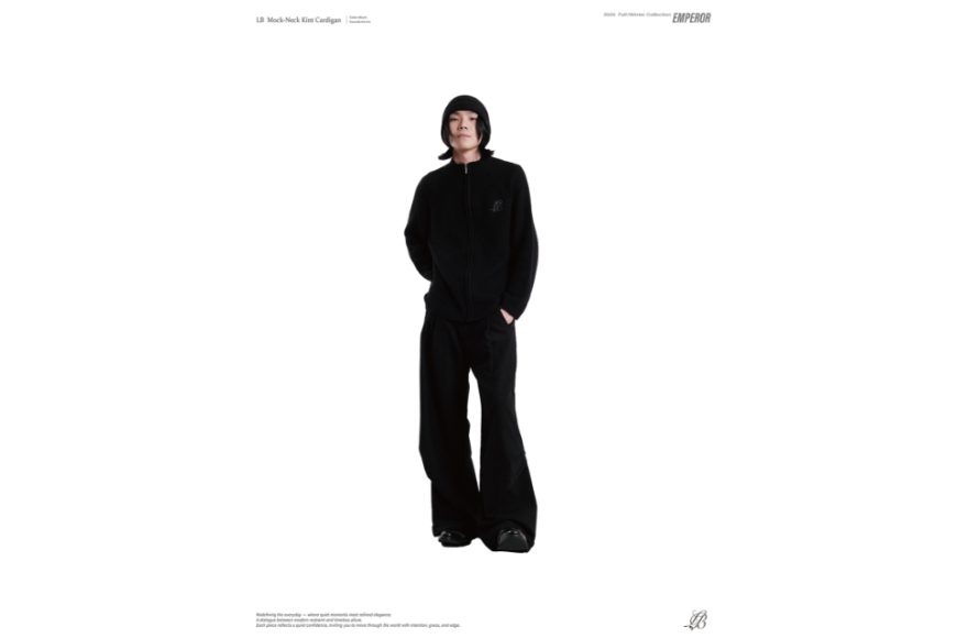 LB mock-neck knit cardigan (1)