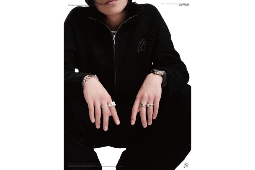 LB mock-neck knit cardigan (4)