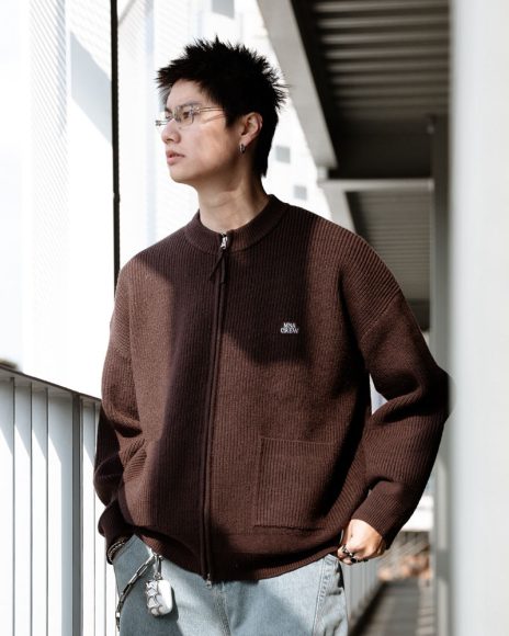 MANIA Zippered Knit Jacket (19)