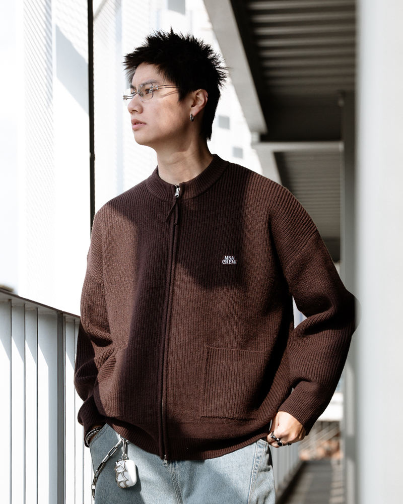 MANIA Zippered Knit Jacket (19)
