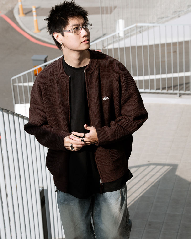 MANIA Zippered Knit Jacket (23)