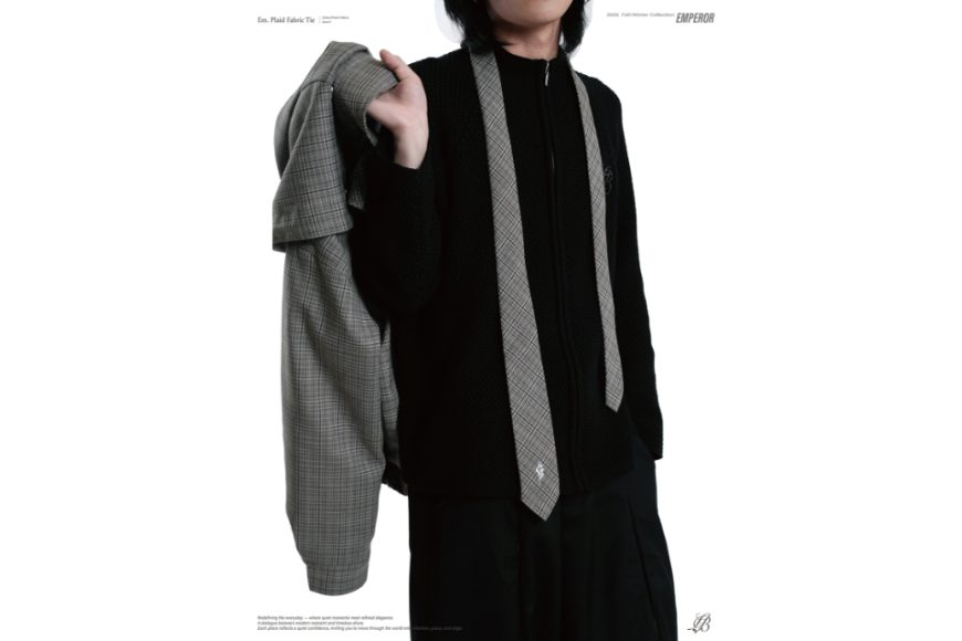 Plaid fabric tie (1)