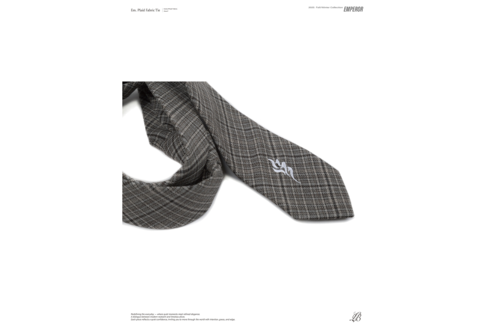 Plaid fabric tie (10)