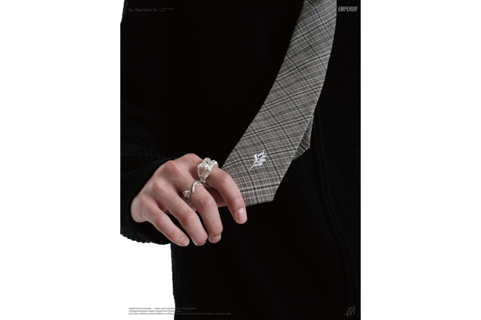 Plaid fabric tie (4)