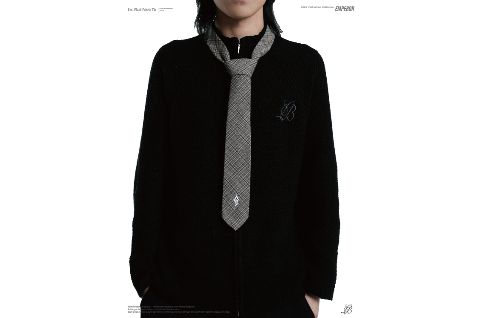 Plaid fabric tie (5)