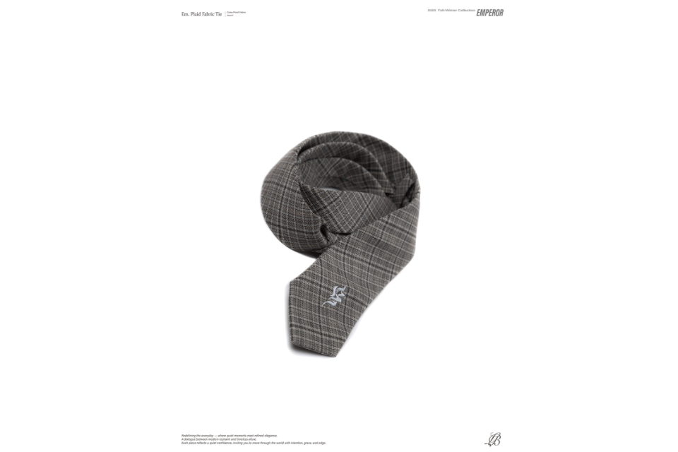 Plaid fabric tie (9)