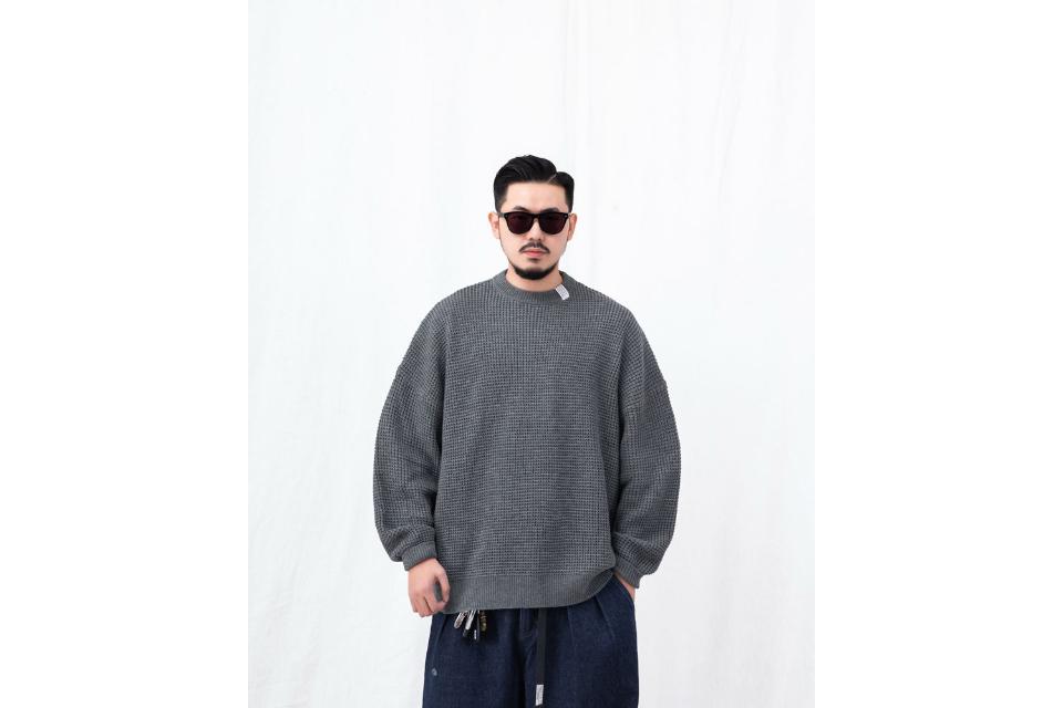 Waffle-Knit Sweater (5)